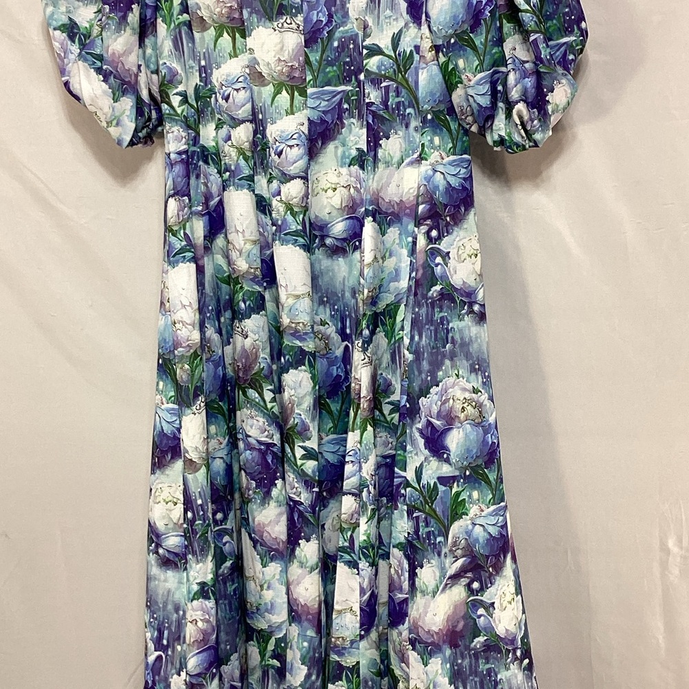 NWT Dahlia Mac Phee floral Maxi Dress in Blue and White - Picture 4 of 16
